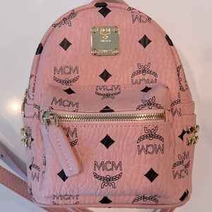 MCM Mini Backpack in Pink